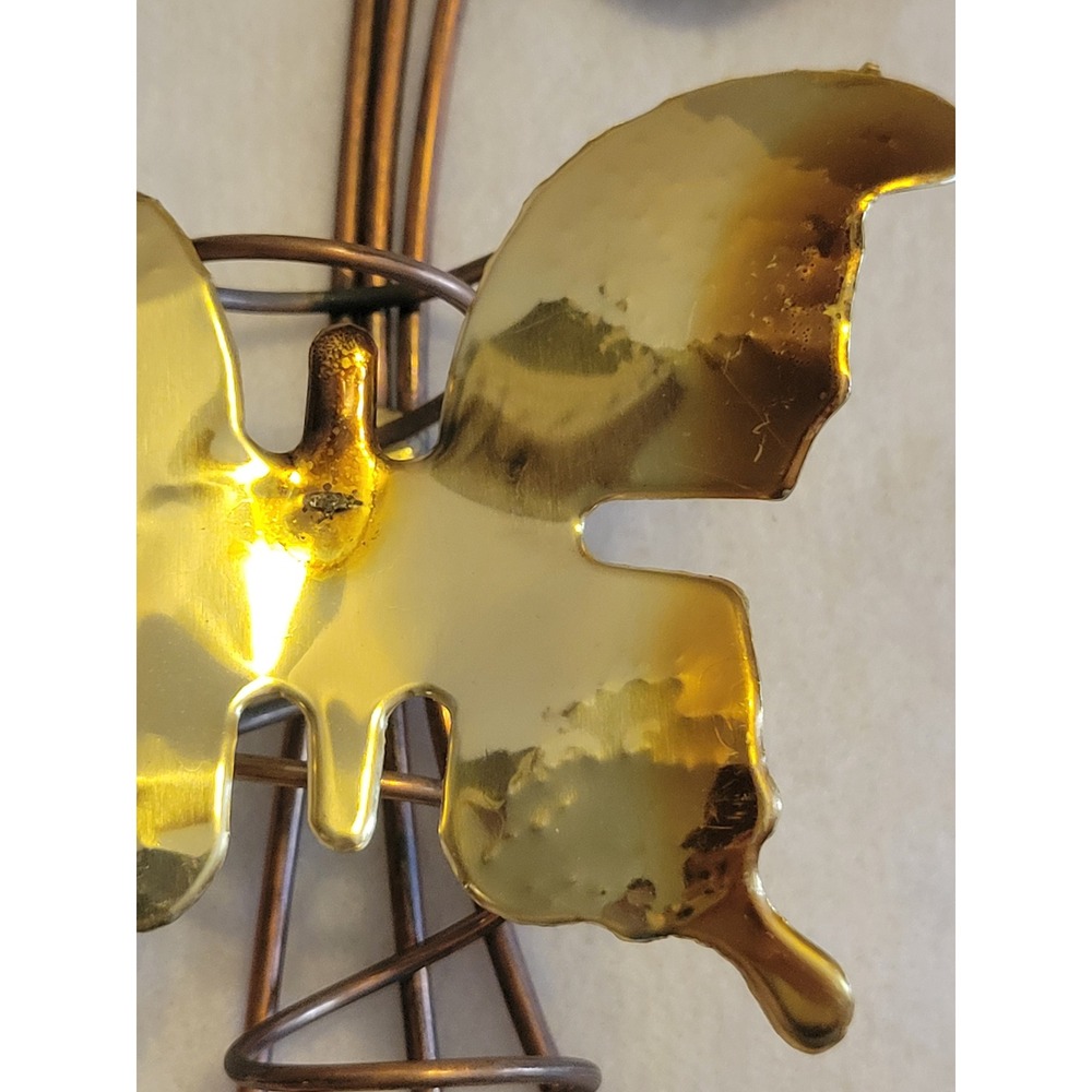 Home Interiors Metal Rose Wall Swag Set Gold Copper Floral USA AZ-8890 - Picture 6 of 16